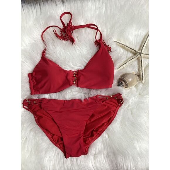 New. PilyQ Rouge Braided Zen Bikini set. Regularly $149 - Picture 5 of 9